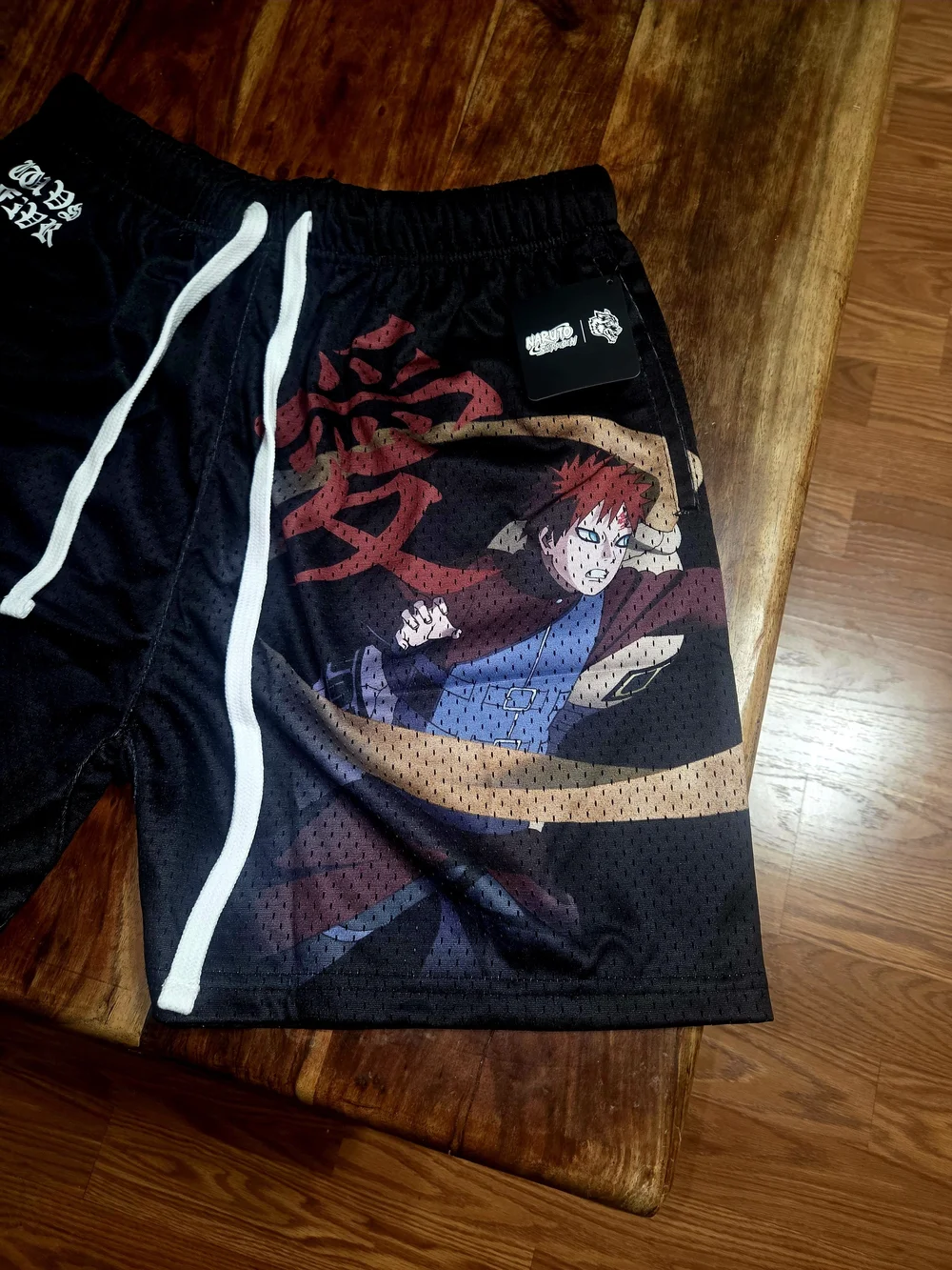 Darc Sport/Naruto Collab Men's Black Athletic Mesh Shorts